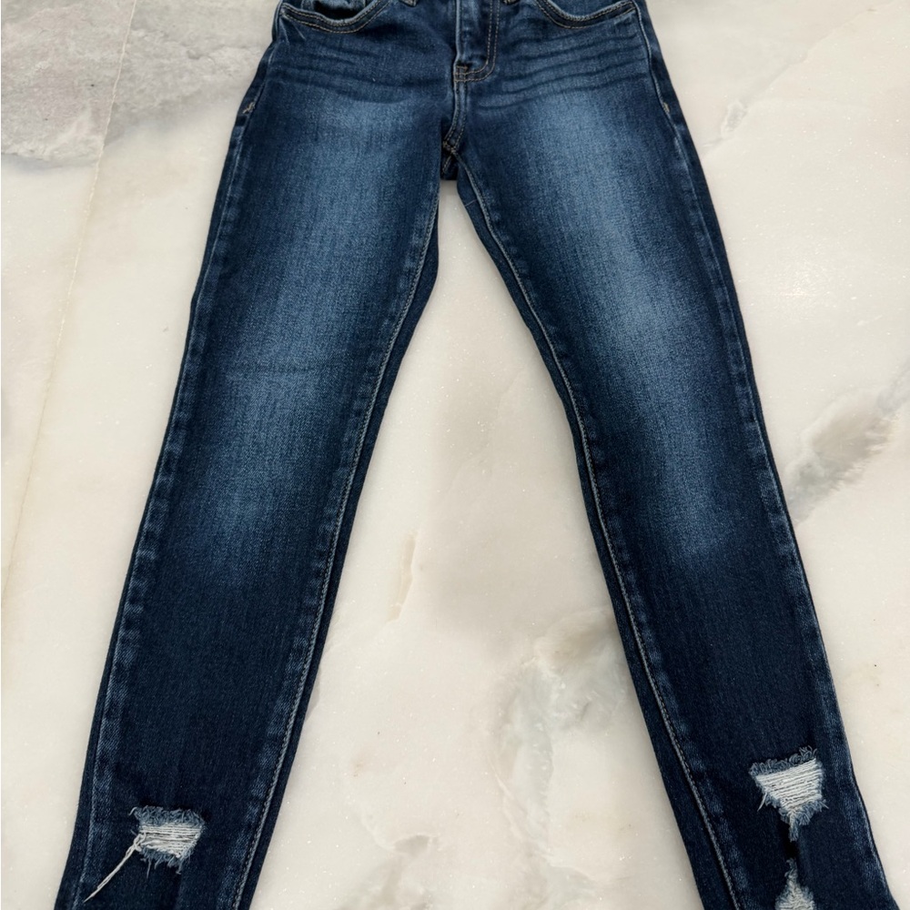 KanCan Signature Girls High Rise Ankle Skinny Jeans Size 7 | Dark Wash